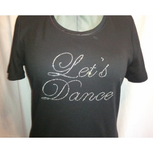 Let's Dance Crystal Rhinestone Ladies Shirt